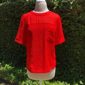 NWT Galeries Lafayette Red Pocket T-Shirt